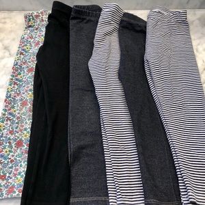 6 pair 3T leggings Gap, Cat & Jack